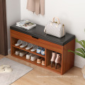 simple indoors shoe rack bench shoes changing stool